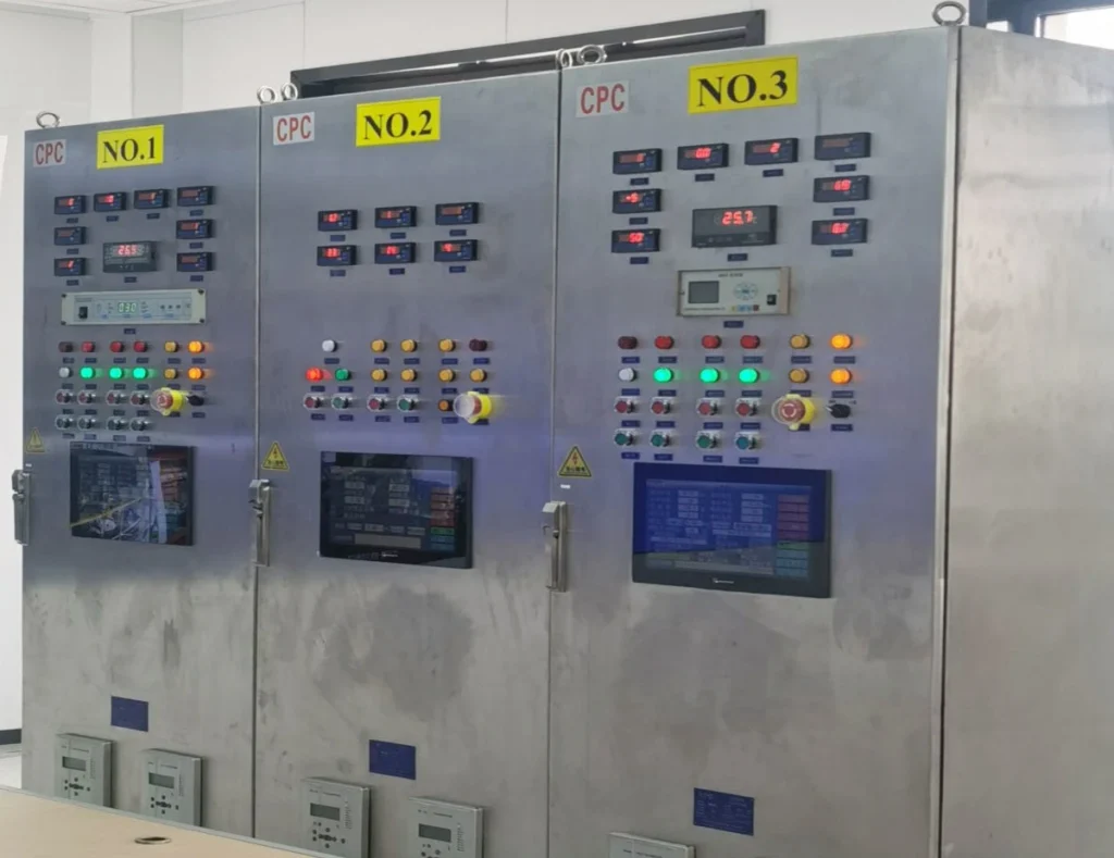 Rectifier control cabinets on site