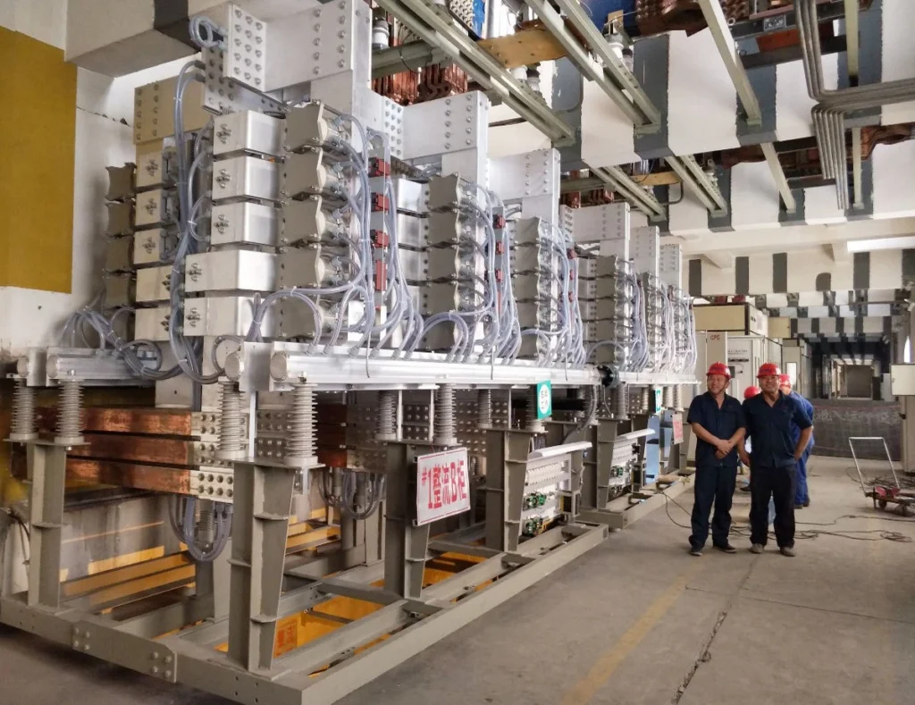 Industrial rectifiers at a project site